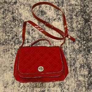 EUC Red Quilted Crossbody